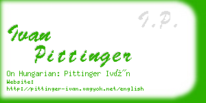 ivan pittinger business card